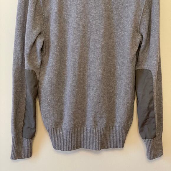 Banana Republic M cowl neck sweater gray elbow patch gorpcore grandpa cabincore - Picture 7 of 7